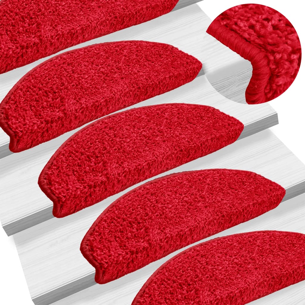 Tappetini Per Scale 10 Pz 65x21x4 Cm Rossi