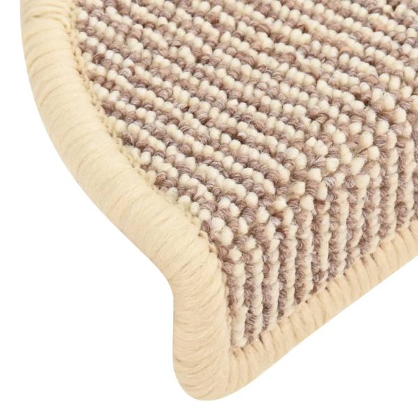 Tappetini Per Scale 15 Pz Bianchi E Marroni 56x17x3 cm - Image 6