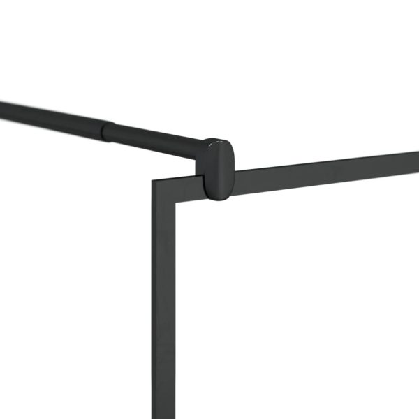 Parete Doccia WalK-In In Vetro Trasparente Esg Nera 80x195 cm - Image 5