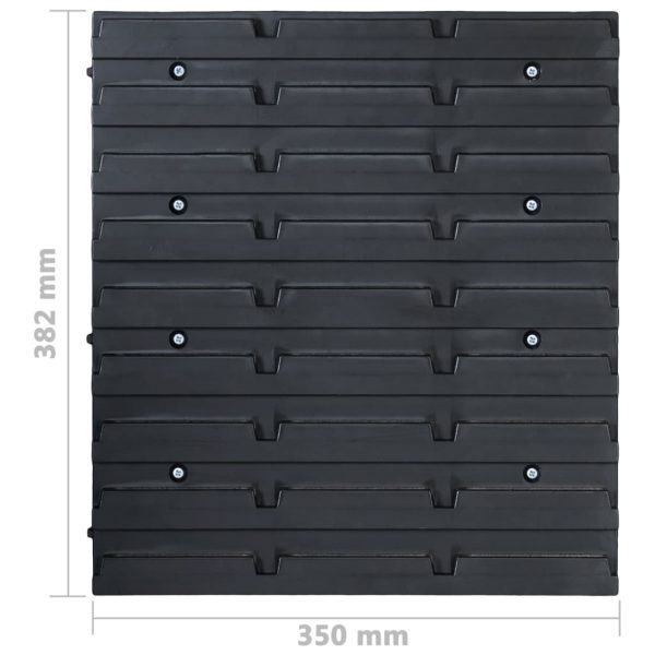 Kit Contenitori 96 Pz Con Pannelli A Parete Rosso E Nero - Image 6