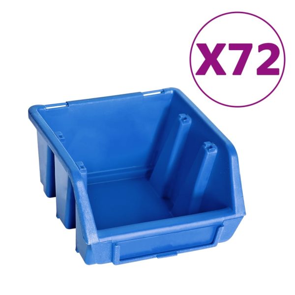 Kit Contenitori 128 Pz Con Pannelli A Parete Blu E Nero - Image 3