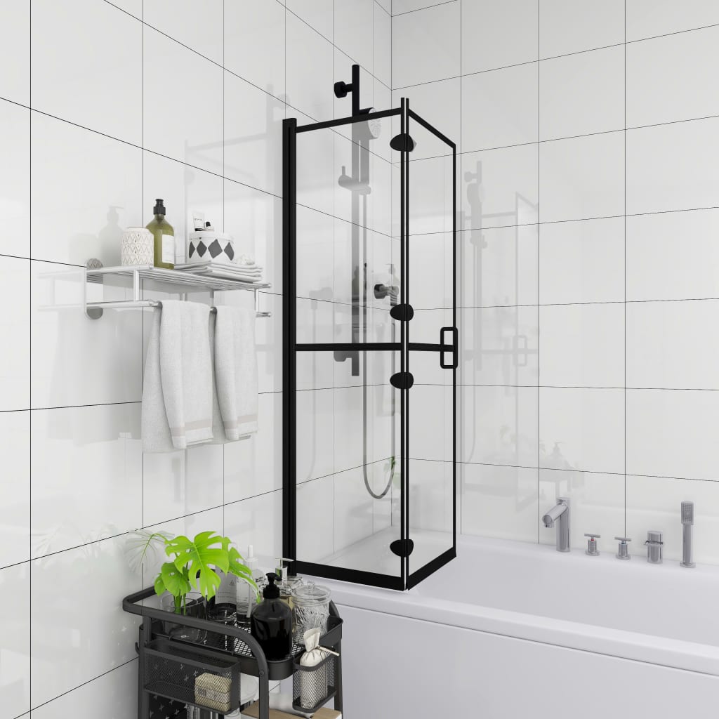 Box Doccia Pieghevole In Esg 80x140 Cm Nero