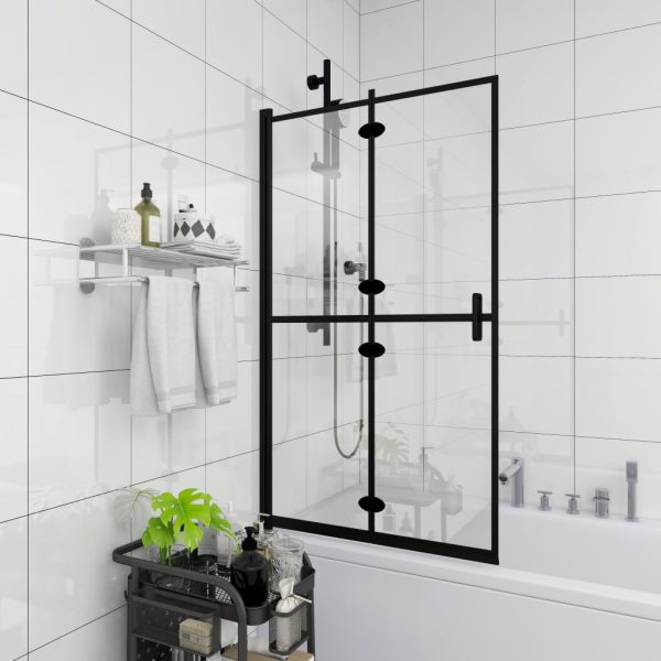Pannello Doccia Pieghevole In Esg 120x140 Cm Nero - Image 3