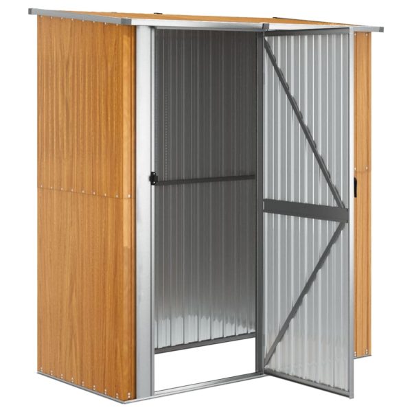 Capanno Per Biciclette Marrone 180,5x97x209,5cm Acciaio Zincato - Image 4