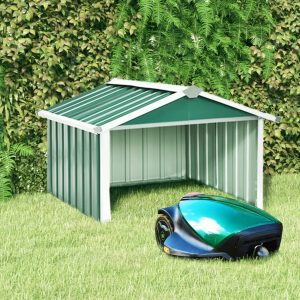 Capanno Per Robot Tosaerba 92x97x63 Cm Acciaio Zincato Verde