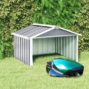 Capanno Per Robot Tosaerba 92x97x63 Cm Acciaio Zincato Grigio