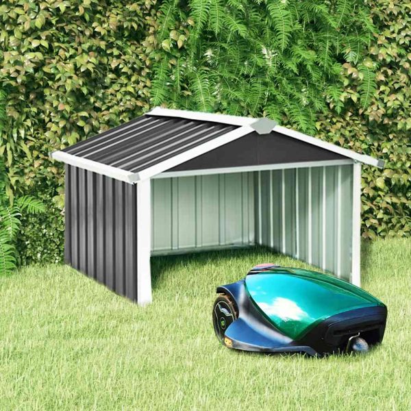 Capanno Per Robot Tosaerba 92x97x63cm Acciaio Zincato Antracite