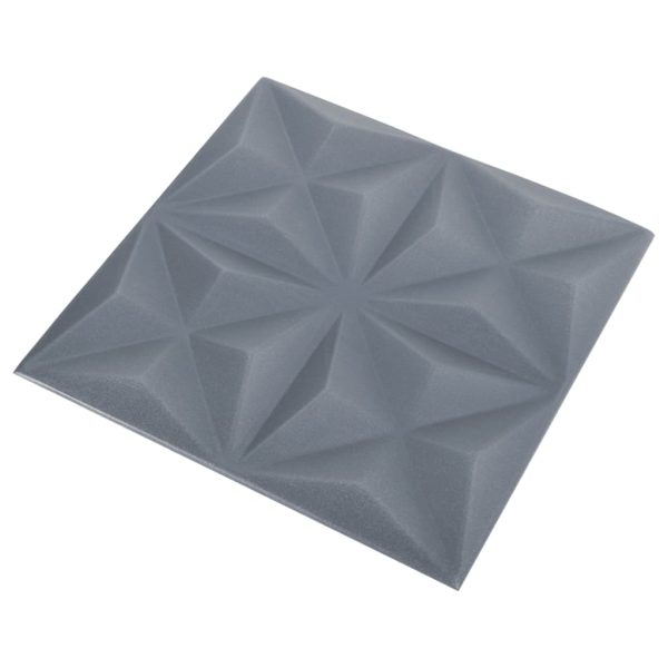 Pannelli Murali 3d 24 Pz 50x50 Cm Grigi Origami 6 m² - Image 4