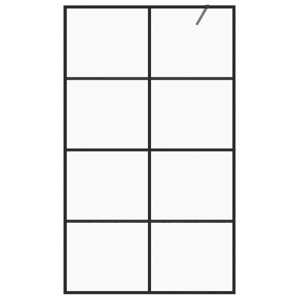 Parete Per Doccia WalK-In Vetro Trasparente Esg 115x195cm Nera - Image 3