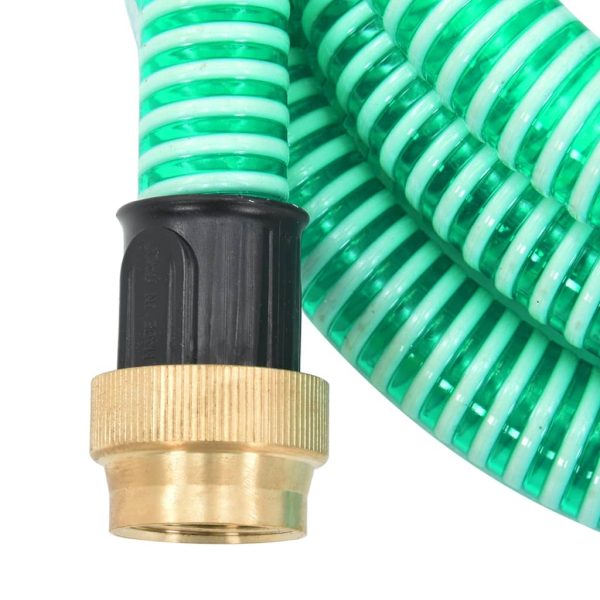 Tubo Di Aspirazione Con Raccordi In Ottone Verde 1,1" 5 M Pvc - Image 4