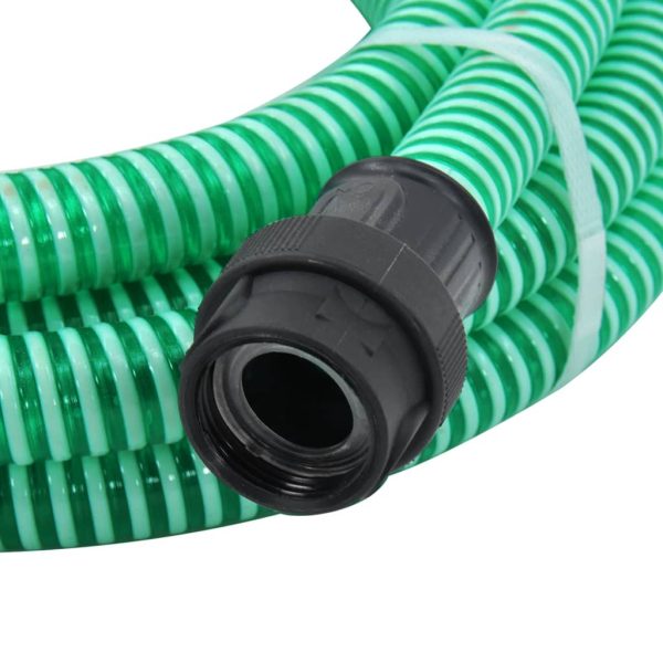 Tubo Di Aspirazione Con Raccordi In Ottone Verde 1" 7 M Pvc - Image 4