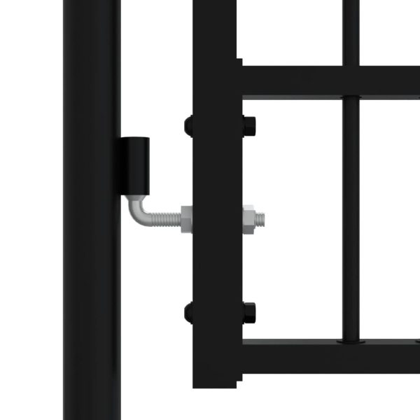 Recinzione Cancello Con Punta A Lancia Nera 406x151cm Acciaio - Image 4