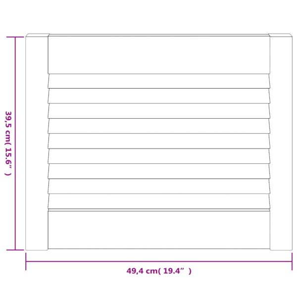 Ante Con Design A Lamelle 2 Pz 39,5x49,4 Cm In Legno Di Pino - Image 6