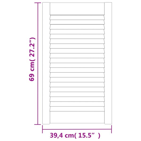 Anta Con Design A Lamelle 69x39,4 Cm In Legno Di Pino - Image 6