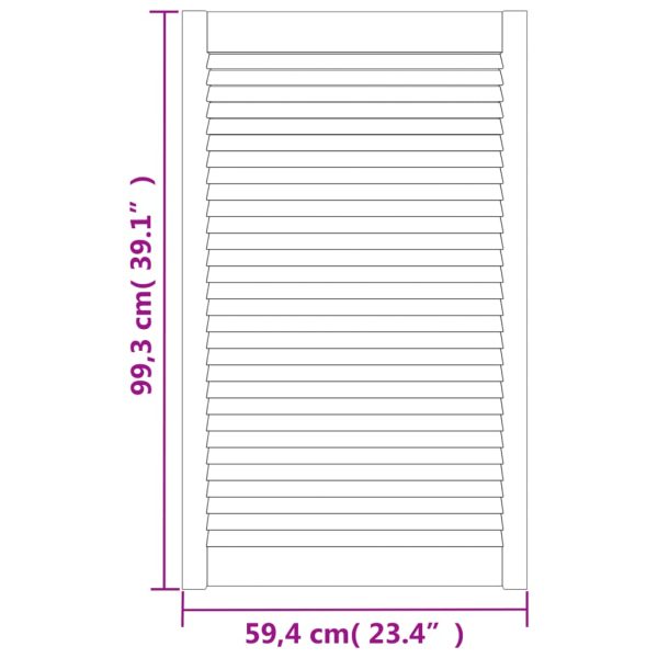 Ante Con Design A Lamelle 4 Pz 99,3x59,4 Cm In Legno Di Pino - Image 6