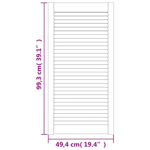 Anta A Lamelle Bianca 99,3x49,4 Cm In Legno Di Pino - Image 6