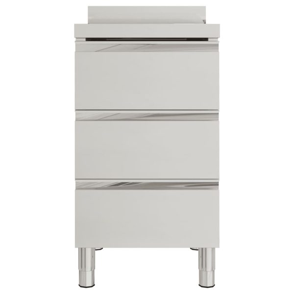 Mobiletto Da Cucina Commerciale Con 3 Cassetti In Acciaio Inox - Image 3
