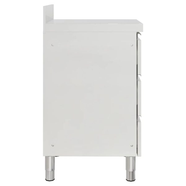 Mobiletto Da Cucina Commerciale Con 3 Cassetti In Acciaio Inox - Image 4