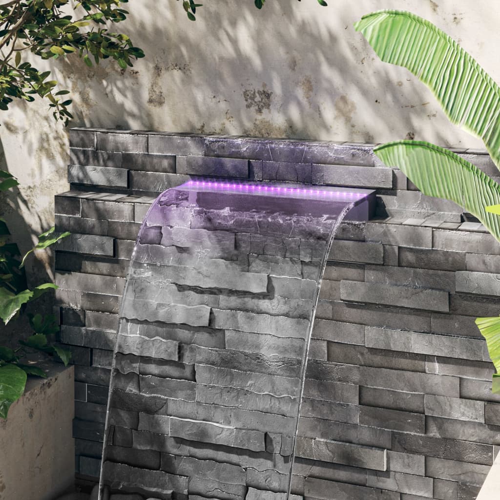 Sfioratore A Cascata Con Led Rgb Acrilico 60 cm