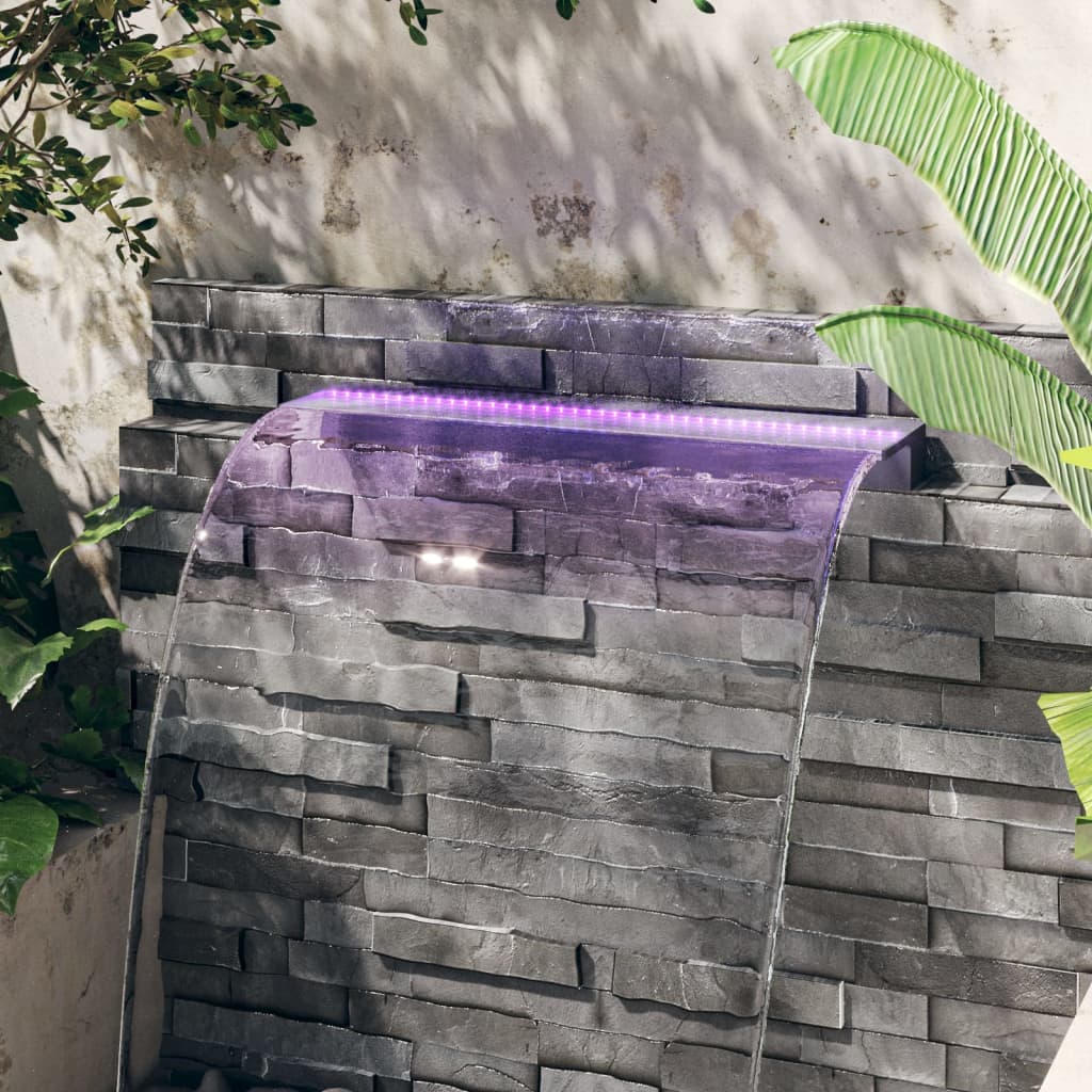 Sfioratore A Cascata Con Led Rgb Acrilico 108 cm