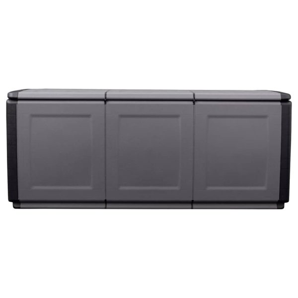 Contenitore Da Giardino 138x53x57 Cm 330 L Grigio Scuro E Nero - Image 3