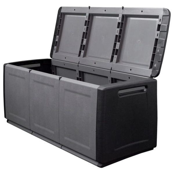 Contenitore Da Giardino 138x53x57 Cm 330 L Grigio Scuro E Nero - Image 5