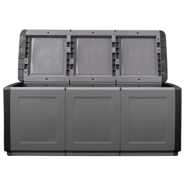 Contenitore Da Giardino 138x53x57 Cm 330 L Grigio Scuro E Nero - Image 6