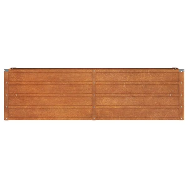 Letto Rialzato Da Giardino Ruggine 160x40x45 Cm Acciaio Corten - Image 4