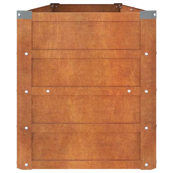 Letto Rialzato Da Giardino Ruggine 160x40x45 Cm Acciaio Corten - Image 5