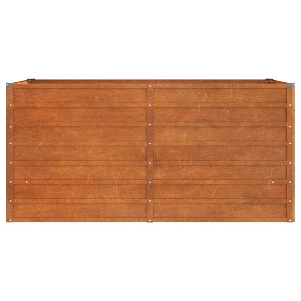 Letto Rialzato Da Giardino Ruggine 160x80x77 Cm Acciaio Corten - Image 4