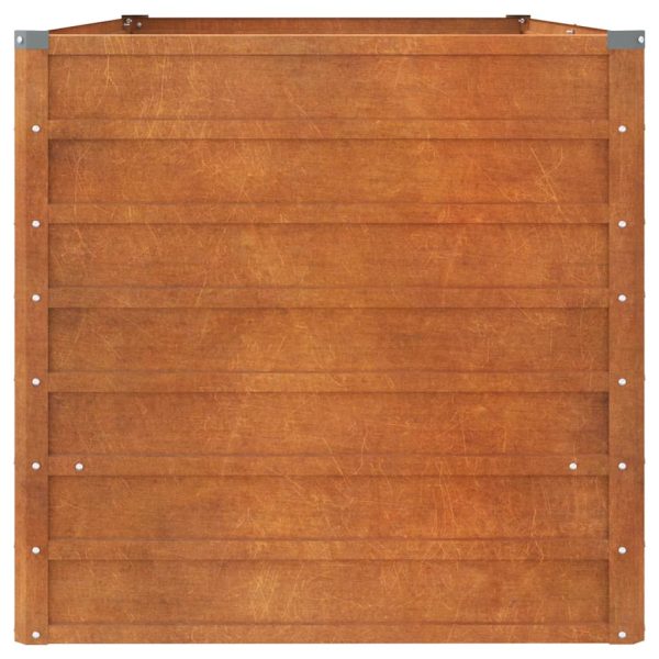 Letto Rialzato Da Giardino Ruggine 160x80x77 Cm Acciaio Corten - Image 5
