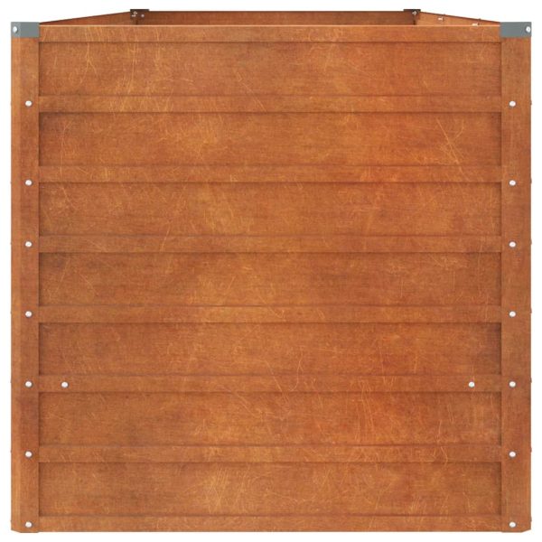 Letto Rialzato Da Giardino Ruggine 240x80x77 Cm Acciaio Corten - Image 5