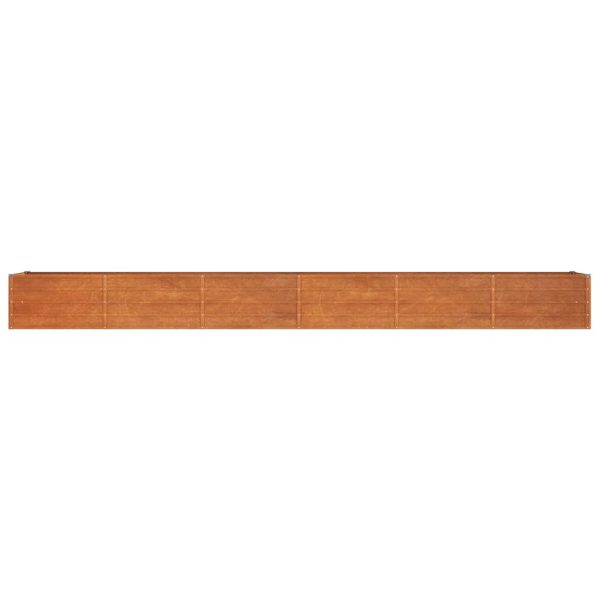 Letto Rialzato Da Giardino Ruggine 480x80x45 Cm Acciaio Corten - Image 4