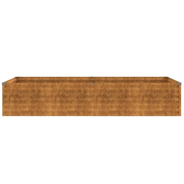 Fioriera Rialzata Da Giardino 194x50x36 Cm In Acciaio Corten - Image 4