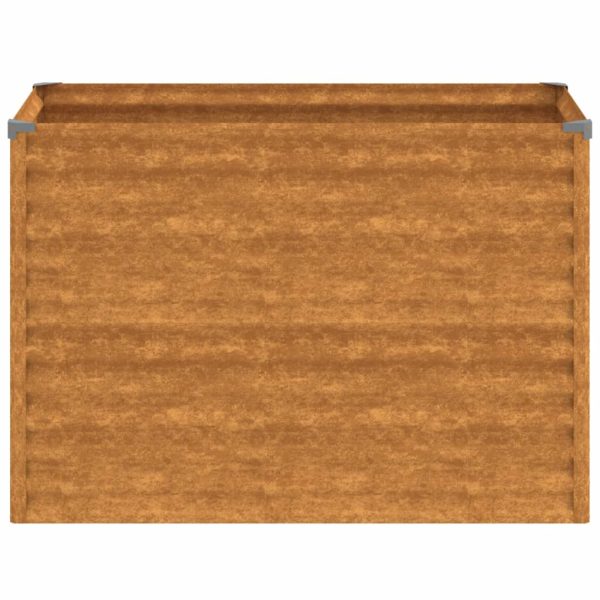 Fioriera Rialzata Da Giardino 100x50x69 Cm In Acciaio Corten - Image 4