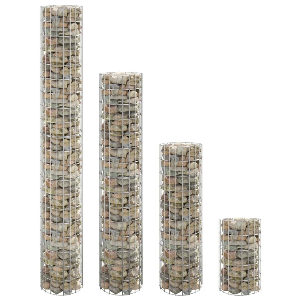 Fioriere Rialzate Gabbioni Circolari 4 Pz Ø30x50/100/150/200 cm