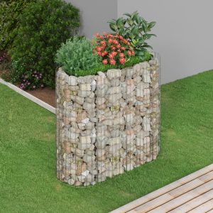 Gabbione Con Letto Rialzato In Acciaio Zincato 120x50x100 cm