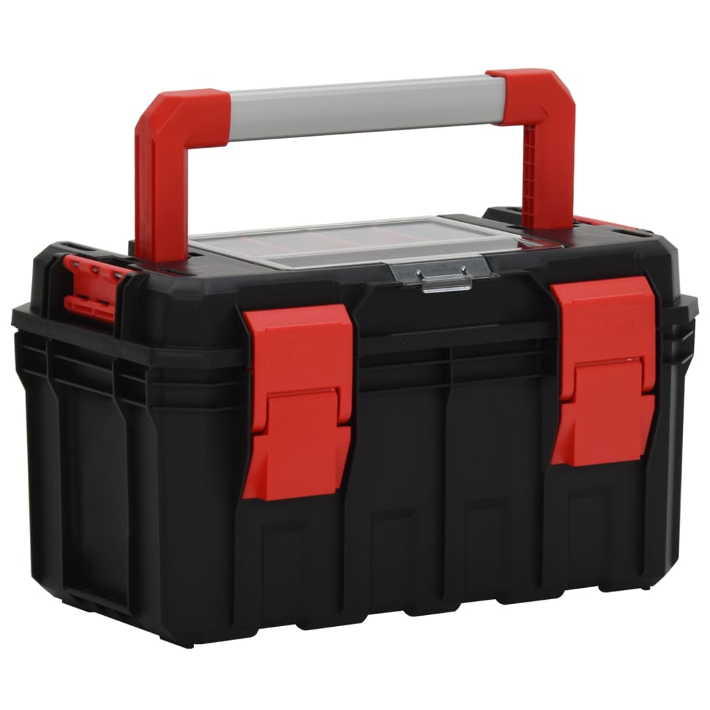 Cassetta Degli Attrezzi Nera E Rossa 45x28x26,5 cm