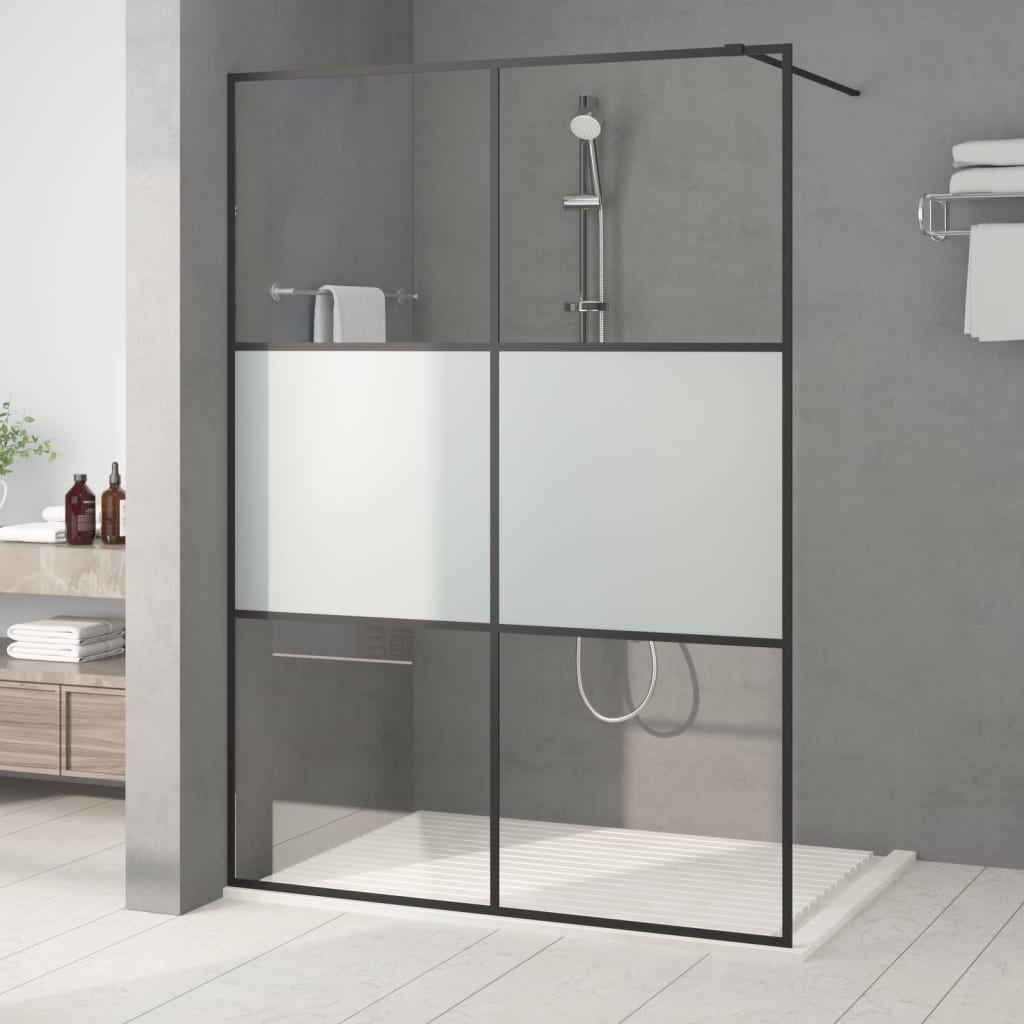 Parete Doccia Walk In 140x195 Cm Vetro Semi Smerigliato Esg