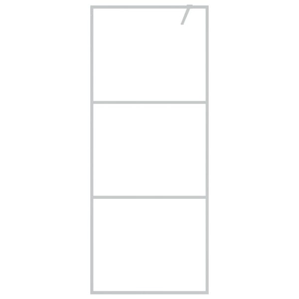 Parete Doccia Walk In Argento 80x195 Cm Vetro Trasparente Esg - Image 3