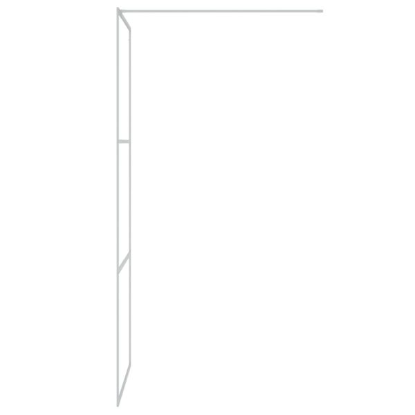 Parete Doccia Walk In Argento 80x195 Cm Vetro Trasparente Esg - Image 4