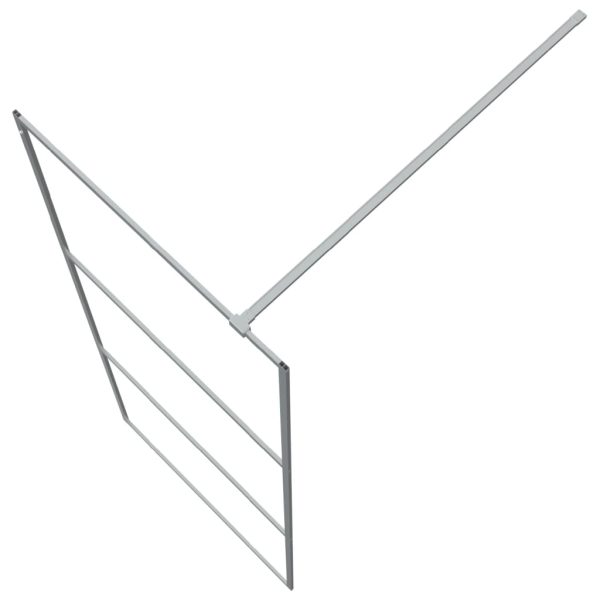 Parete Doccia Walk In Argento 80x195 Cm Vetro Trasparente Esg - Image 5