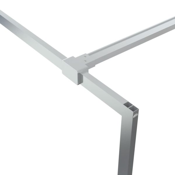 Parete Doccia Walk In Argento 80x195 Cm Vetro Trasparente Esg - Image 6