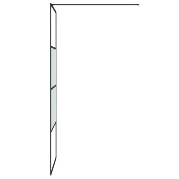 Parete Doccia Walk In Nera 80x195 Cm Vetro Semi Smerigliato Esg - Image 4