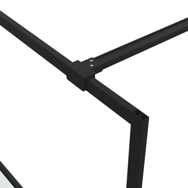 Parete Doccia Walk In Nera 80x195 Cm Vetro Semi Smerigliato Esg - Image 6