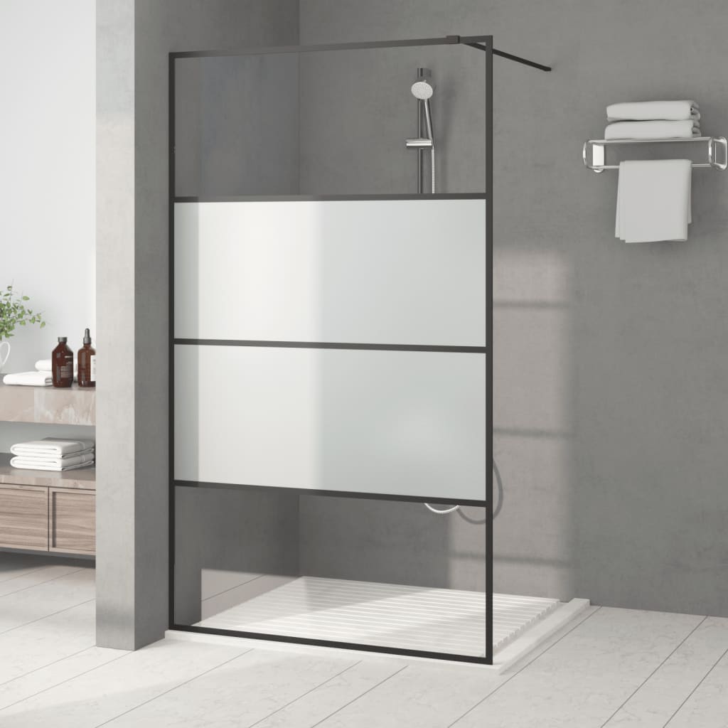 Parete Doccia Walk In 115x195 Cm Vetro Semi Smerigliato Esg