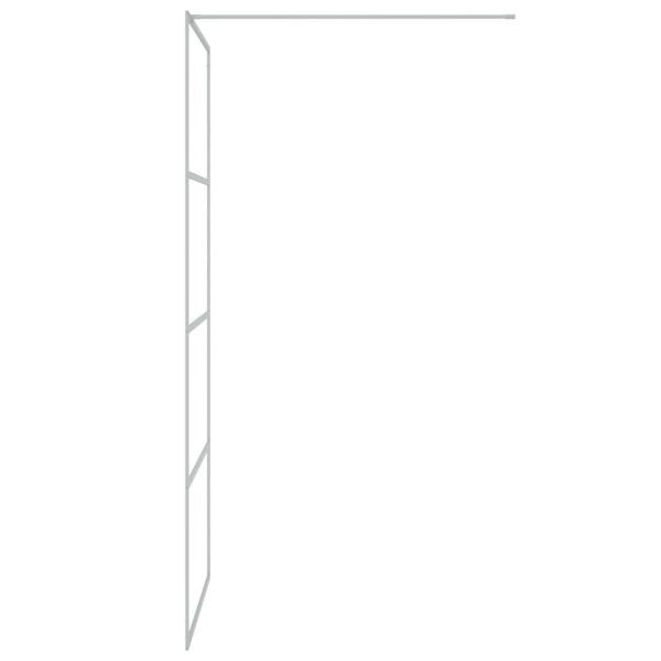 Parete Doccia Walk In Argento 90x195 Cm Vetro Trasparente Esg - Image 4