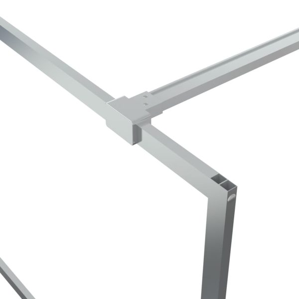 Parete Doccia Walk In Argento 90x195 Cm Vetro Trasparente Esg - Image 6