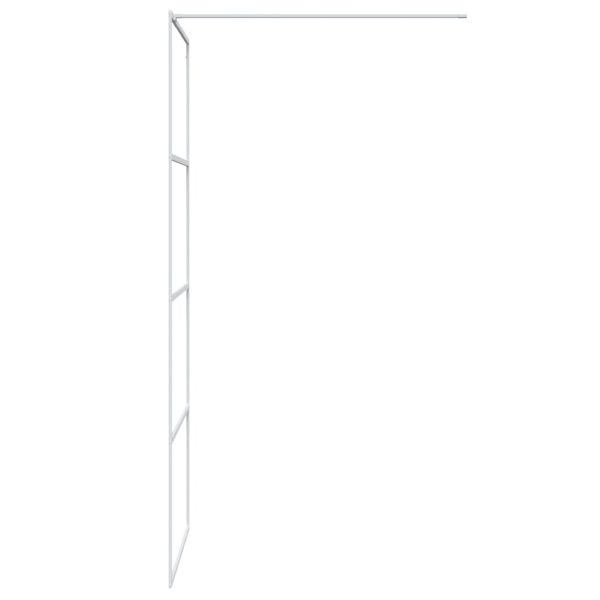 Parete Doccia Walk In Bianca 80x195 Cm Vetro Trasparente Esg - Image 4