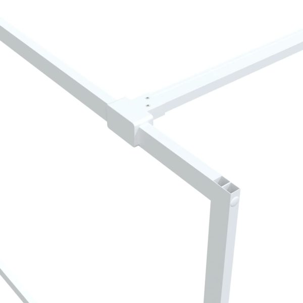 Parete Doccia Walk In Bianca 80x195 Cm Vetro Trasparente Esg - Image 6